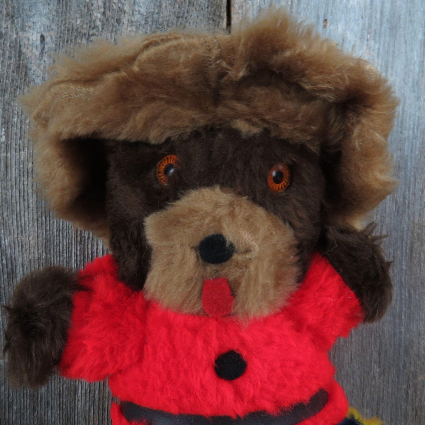 Vintage Mountie Teddy Bear Plush Canada Stuffed Animal Souvenir