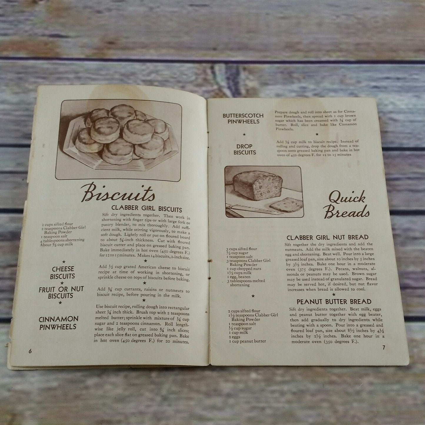 Vintage Cookbook Clabber Girl Baking Powder Co 1934 Paperback Booklet Clabber Girl Baking Book Promo Recipes Pamphlet 1930s