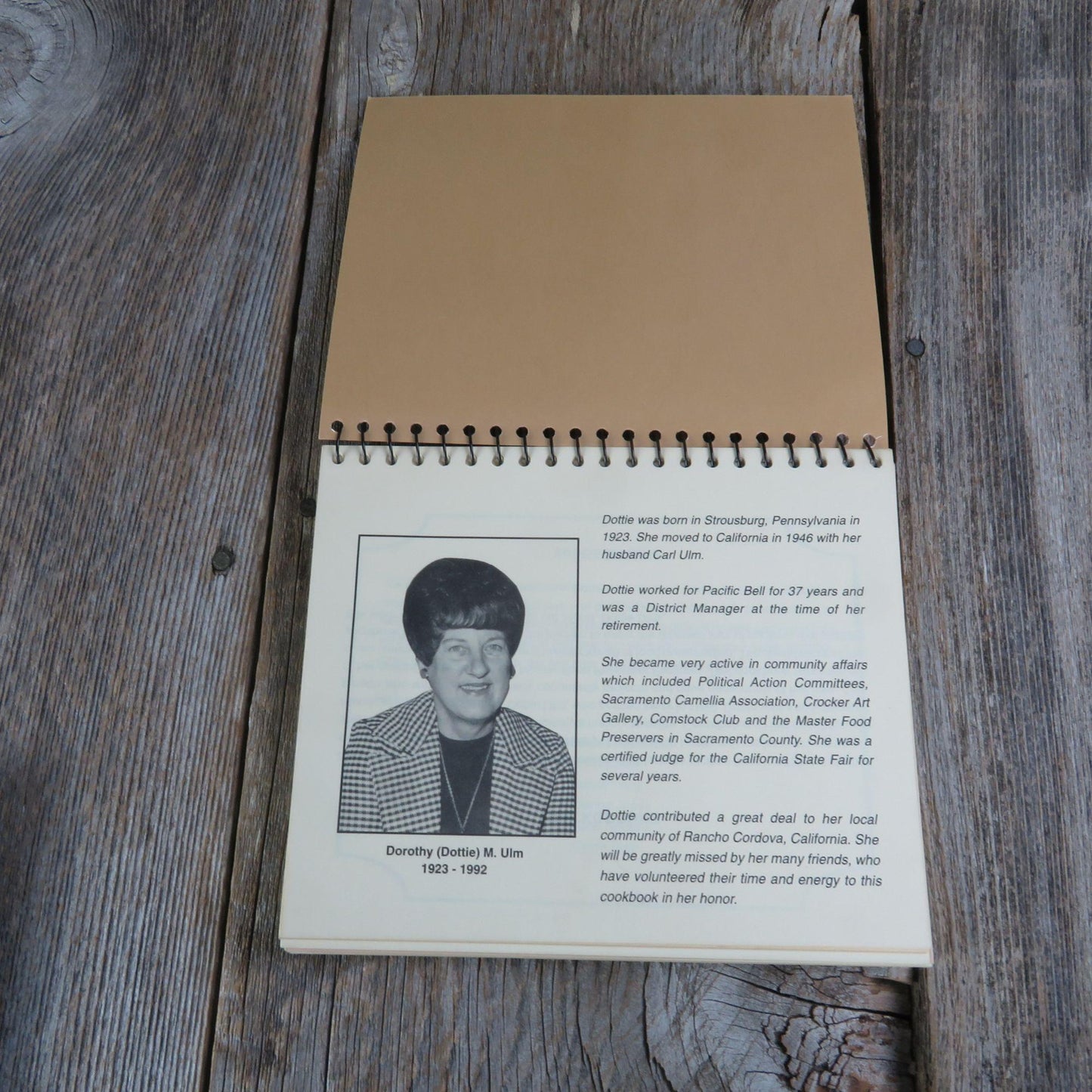 Vintage California Cookbook Rancho Cordova Community Home and Hearth Sampler Spiral Bound Paperback 1992