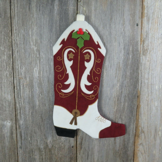 Cowboy Boot Christmas Stocking Prima Creations 2006 Country Western Theme