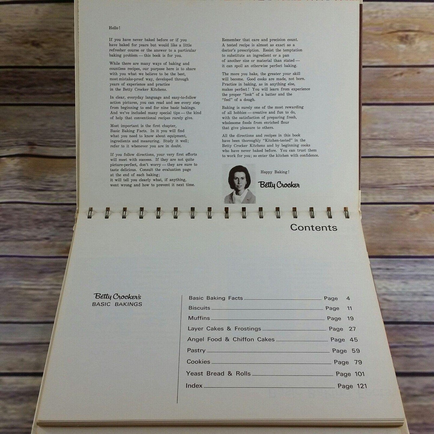 Vintage Betty Crocker Cookbook Basic Bakings 1971 Recipes Spiral Bound Hardcover First Printing